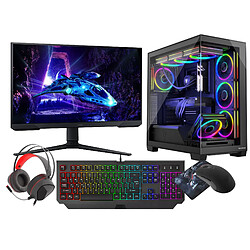 VIST PC Gaming Ryzen 7 8700F - RAM 32Go - RTX 5060 - SSD 1To M.2 - WiFi - 24" - W11