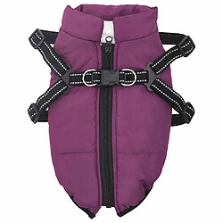 vidaXL Manteau pour chien Pourpre L24 Fleece et Polyester