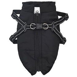 vidaXL Manteau pour chien Noir L32 Fleece et Polyester