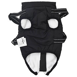 vidaXL Manteau pour chien Noir L36 Fleece et Polyester pas cher