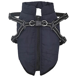 vidaXL Manteau pour chien Bleu marine L24 Fleece et Polyester