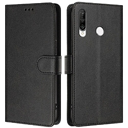 Style classique Étui Pour rabotant Huawei P30 Lite Titulaire de la carte Blocage RFID Antichoc Étui Portefeuille Fermeture magnétique GANGXUN Noir