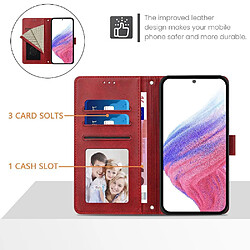 Acheter Style classique Étui Pour rabotant Honor 50 Pro Antichoc Titulaire de la carte Étui Portefeuille Fermeture magnétique Blocage RFID GANGXUN Rouge
