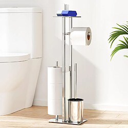 Minismus Porte Papier Toilette Sur Pied Noir - Dérouleur WC Stable Avec Réserve 4+1 Rouleaux, Design Moderne Minimaliste Support Papier Toilette Minismus Porte Papier Toilette Sur Pied Noir - Dérouleur WC Stable Avec Réserve 4+1 Rouleaux, Design Moderne Minimaliste Support Papier Toilette