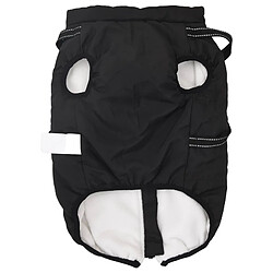 vidaXL Manteau pour chien Noir L48 Fleece et Polyester pas cher