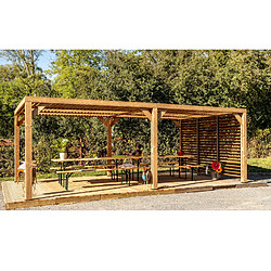 Pergola 20.93m² bois traité - tho3562vt - HABRITA