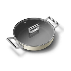 Sauteuse crème mat 28cm + couvercle - DPF2812CRM - SMEG