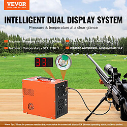 Vevor Compresseur PCP 30MPa, refroidissement eau/ventilateur, arrêt auto, 12/230V