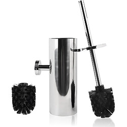 Vendos85 Brosse WC Chrome Amovible avec Support et Poignée