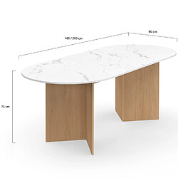 Idmarket TABLE A MANGER MARTHE pas cher