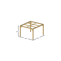 Pergola en bois thermo chauffé 10.67 m² sans plancher - THO3531 - Thermauvent - HABRITA