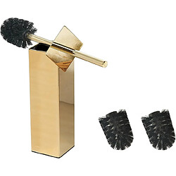 Vendos85 Brosse WC Carrée Dorée en Acier Inoxydable