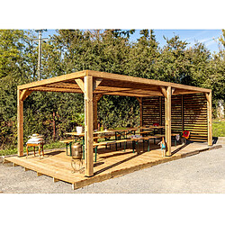 Pergola 20.93m² bois traité - tho3562vt - HABRITA