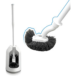 Vendos85 Brosse WC incurvée – Poignée longue, nettoyage efficace