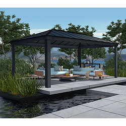 Gazebo de jardin 611,5x363,5cm gris - 706083 - Dallas - PALRAM