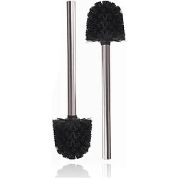 Vendos85 2 Brosse WC plastique avec manche inox et tête remplaçable