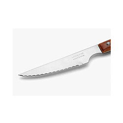 Coffret 6 couteaux steak lame crantée bois - 377600 - Forest - ARCOS