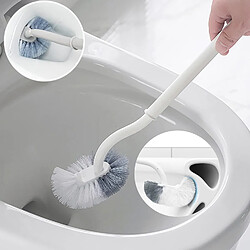 Vendos85 Brosse WC Silicone Blanche – Nettoyage Profond & Manche Long