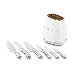 Avis Bloc de 6 couteaux blanc - KBSF02WH - SMEG