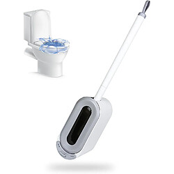 Vendos85 Brosse WC Murale Gris Clair avec Couvercle – Nettoyage Hygiénique