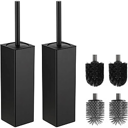 Vendos85 Brosse WC noire en aluminium – Durable et stable