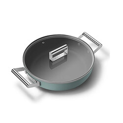 Sauteuse vert émeraude mat 28cm + couvercle - DPF2812EGM - SMEG