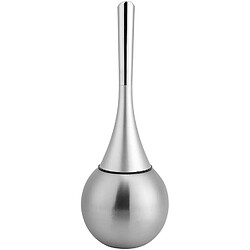 Vendos85 Brosse WC Argentée avec Base Inox Durable