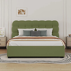 Acheter Concept Usine Lit coffre style nuage 140x190cm en velours vert DALLAS