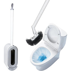 Vendos85 Brosse WC Gris Clair avec Support Mural – Drainage & Hygiène