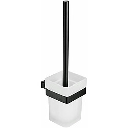 Vendos85 Brosse WC Murale Noire en Acier Inoxydable 