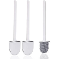 Vendos85 Brosse WC Silicone Ronde 2 pcs – Poignée Ergonomique