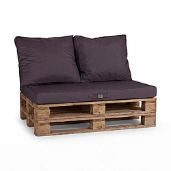 Déco Arts Lot de 3 coussins pour palette déhoussables en polyester gris