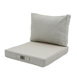 Déco Arts Coussins pour salon de jardin déhoussable 60x60cm - Turquoise Chiné