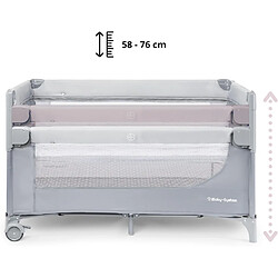 Acheter Moby System Lit Parapluie, Parc Be´be´ - Table a` Langer, Matelas, Parois Ae´re´es, 4 Niveaux Re´glables, Roues