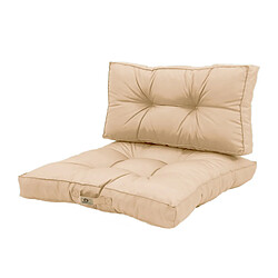 Déco Arts Coussins pour salon de jardin capitonné 60x60cm Beige