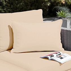 Déco Arts Coussins extérieur, déhoussable, lot de 2, 60x35cm - Beige