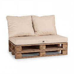 Déco Arts Lot de 3 coussins pour palette déhoussables en polyester beige