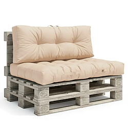 Déco Arts Coussins matelas pour palette 120X80X20 en polyester beige
