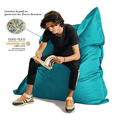 Déco Arts C000040212_deco-arts Pouf géant - Bleu Caraïbes pas cher