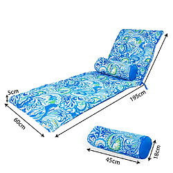 Déco Arts 2 Coussin pour Chaise Longue et Traversin 195x60x5cm Motif Arabesque pas cher