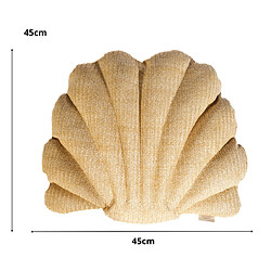 Acheter Déco Arts Coussin effet raphia - Forme de coquillage - 50x35cm