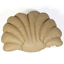 Avis Déco Arts Coussin effet raphia - Forme de coquillage - 50x35cm