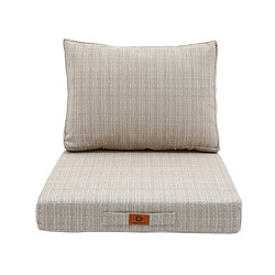 Avis Déco Arts Coussins pour salon de jardin déhoussable 60x60cm - Beige Chiné