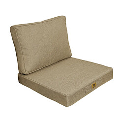 Déco Arts Coussins pour fauteuil effet lin déhoussable 50x50cm Beige
