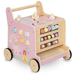 Mamabrum Trotteur Bébé en Bois, Jouet Éducatif Montessori, Trieur, Boulier, Chiffres, Roues antidérapantes
