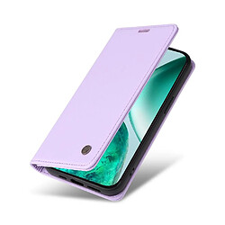 Acheter Flip Étui Pour Honor X8C 4G Avec Fentes à cartes Attraction magnétique forte Et Stand Fonctionnalité Faux cuir et TPU entièrement mat Violet