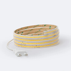 Ledkia Ruban LED Dimmable 220V COB Auto-redressement 320 LED/m 14W/m 1120lm/m SILICONE FLEX Largeur 10mm Coupe 25cm IP65 Sur Mesure 2700K Blanc chaud 1 m