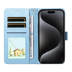 Acheter Samsung Galaxy A13 4G Étui Pour/5G Supports de fente pour carte Chien en relief Cuir Poche Sangle de poignet Bleu