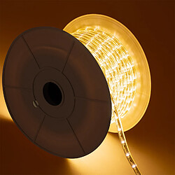 Ledkia Gaine LED Ronde 220V 36 LED/m BOBINE 50m Coupe 100cm IP65 Blanc chaud pas cher