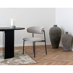 Lisa Design Erica - lot de 2 chaises en tissu bouclette - pieds en acier